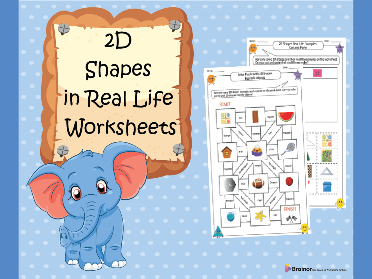 2D Shapes in Real Life Worksheets
