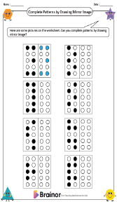 Complete Patterns by Drawing Mirror Image Worksheet