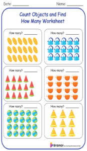 Count Objects and Find How Many Worksheet