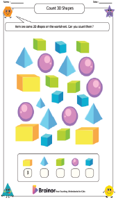 Counting 3D Shapes Worksheet