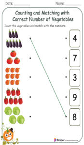 Counting and Matching with Correct Number of Vegetables