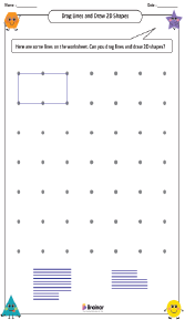 Dragging Lines and Drawing 2D Shapes Worksheet