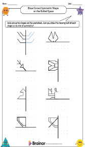 Draw Correct Symmetric Shape on the Dotted Space Worksheet