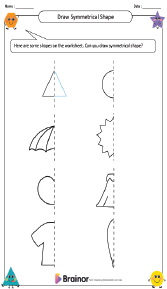 Draw Symmetrical Shape Worksheet