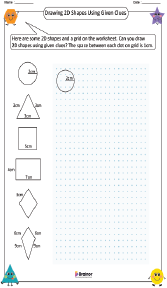 Drawing 2D Shapes Using Given Clues Worksheet