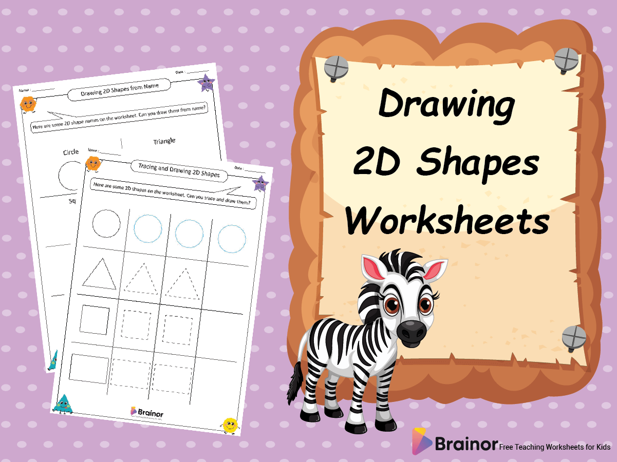 Drawing 2D Shapes Worksheets