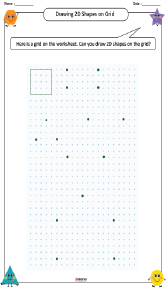 Drawing 2D Shapes on Grid Worksheet