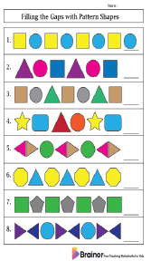 Filling the Gaps with Pattern Shapes Worksheet