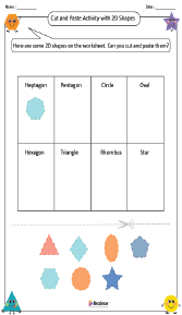 Cut and Paste Activity with 2D Shapes Worksheet