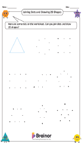 Joining Dots and Drawing 2D Shapes Worksheet