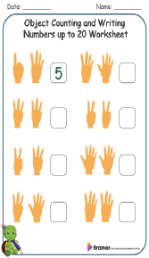 Object Counting and Writing Numbers up to 20 Worksheet 