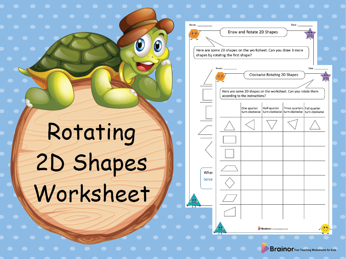 Rotating 2D Shapes Worksheet