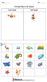 Sorting Objects by Sound Worksheet