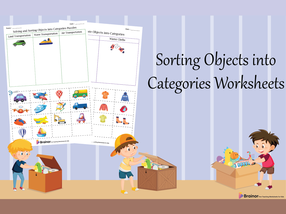 Sorting Objects into Categories Worksheets