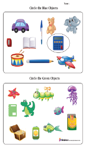 Sorting and Circling Objects Worksheets