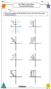 Using 2 Mirror Lines to Draw Symmetrical Worksheet