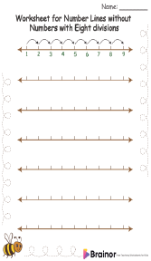 Worksheet for Number Lines without Numbers with Eight divisions