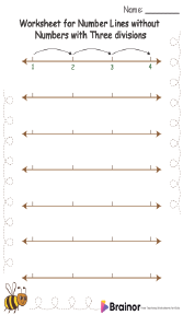 Worksheet for Number Lines without Numbers with Three divisions