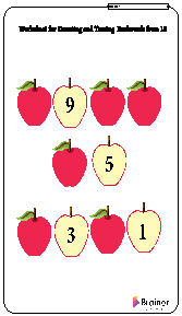 counting backwards from 10 worksheets