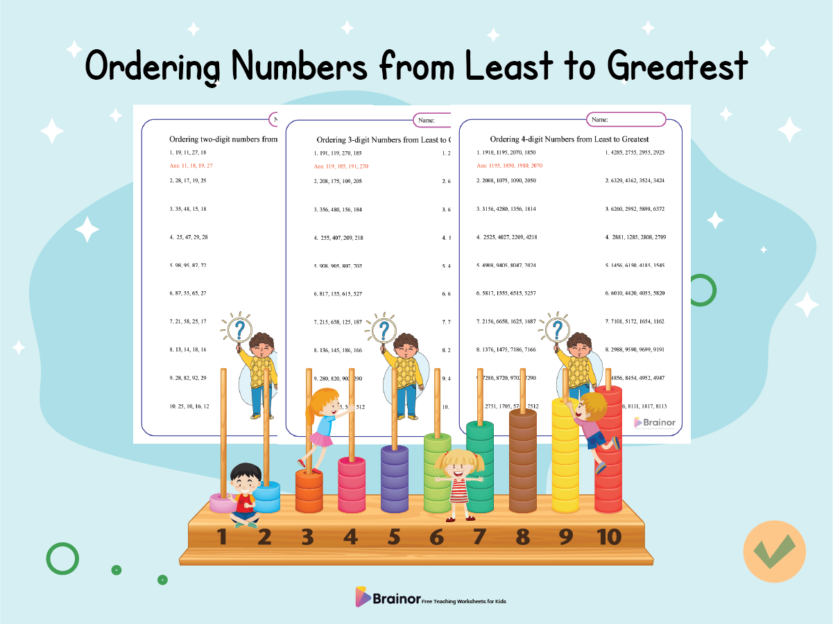 Least To Greatest Kindergarten Worksheet