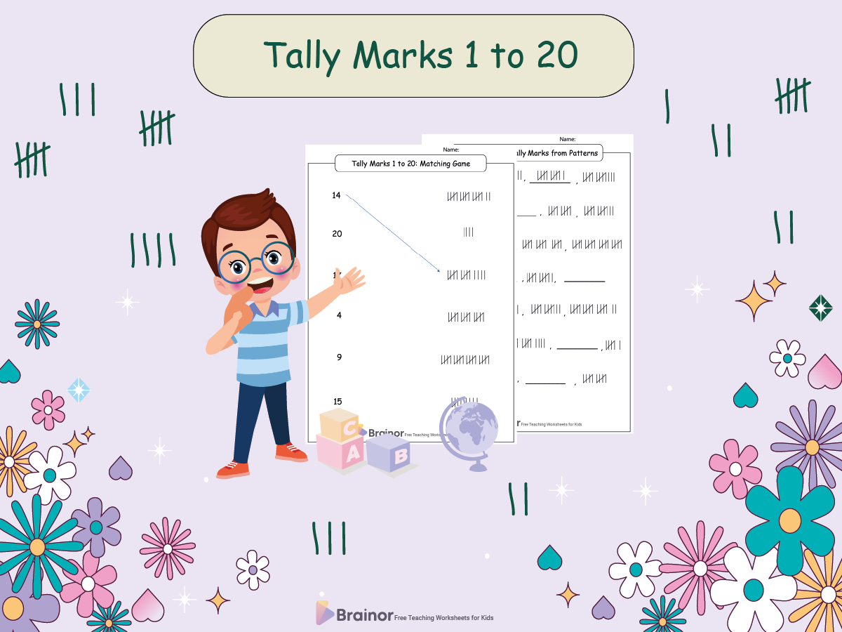 tally marks 1 to 20