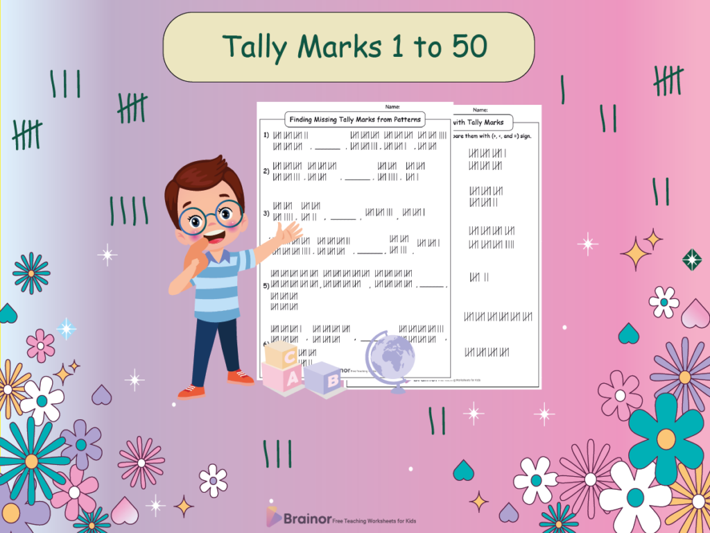 Tally Marks 1 To 50 Worksheet 15 Free Pages 8633