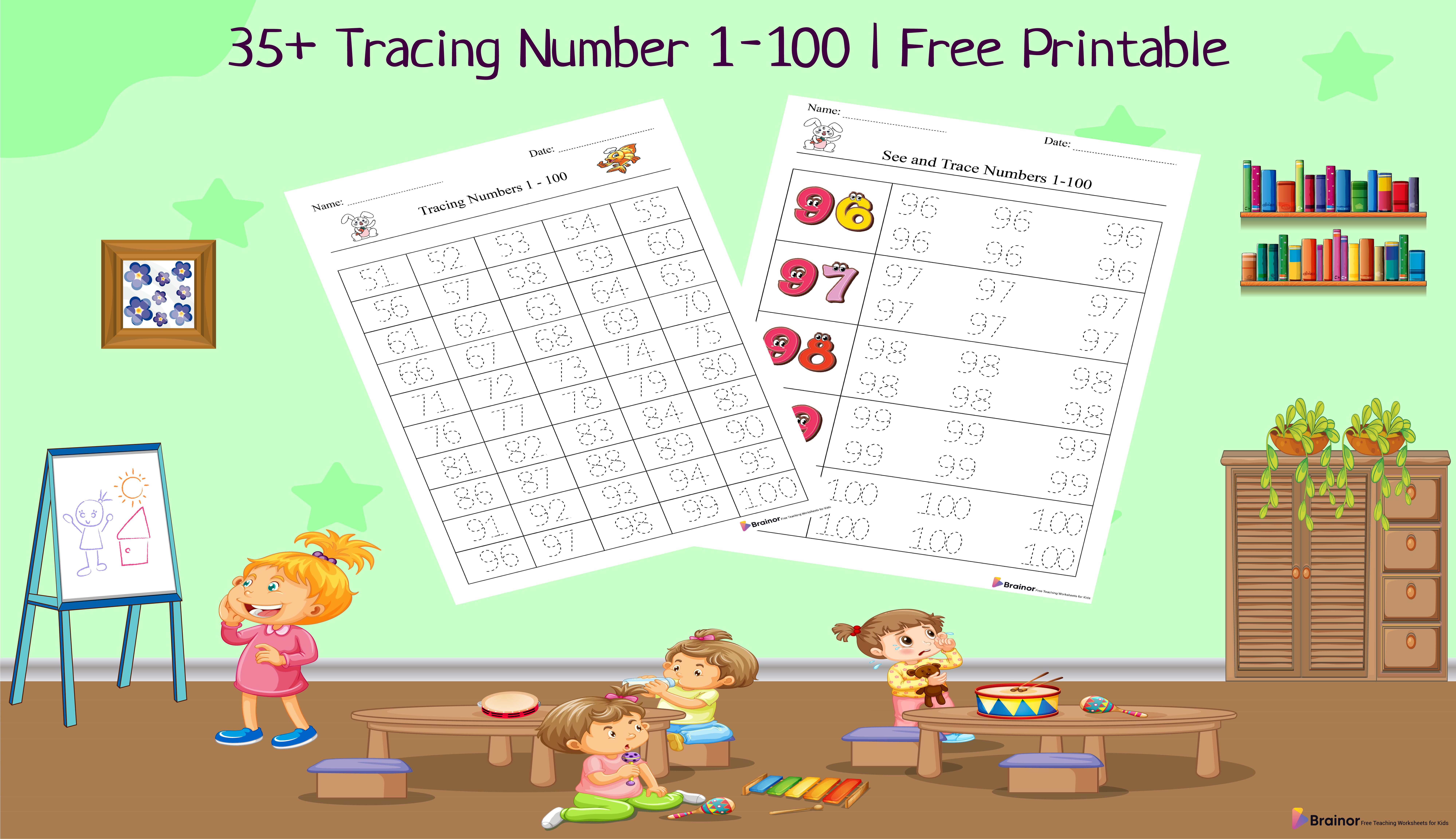 tracing number 1 - 100 - overview