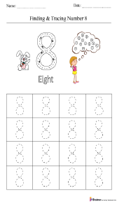Finding and Tracing Number 8 Worksheet