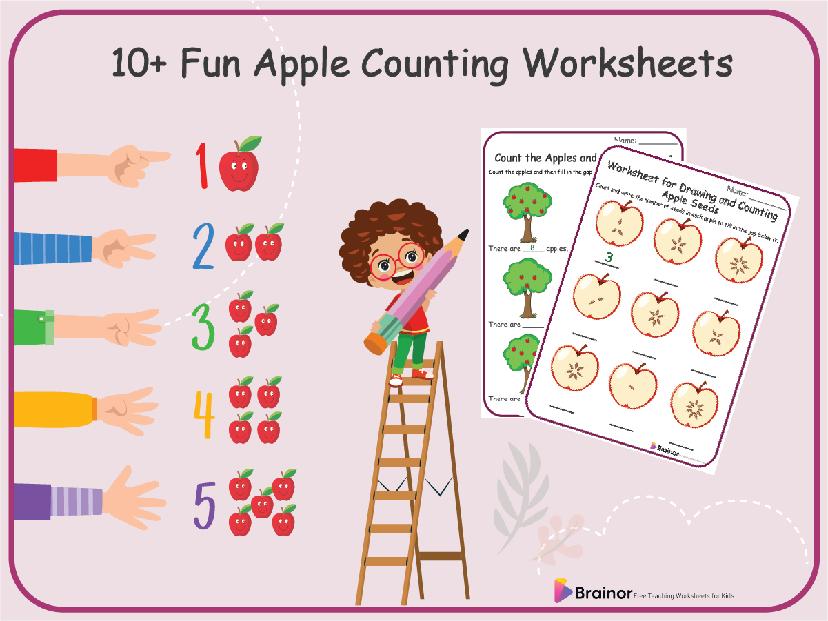 Apple Counting Worksheets