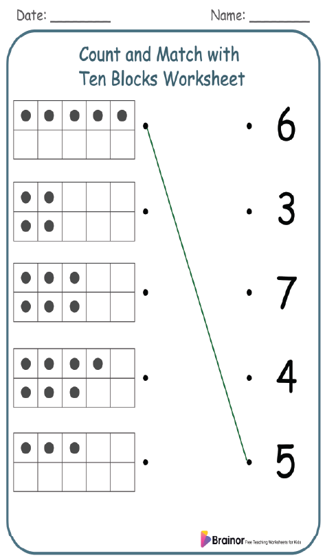25+ Free Count and Match Worksheet