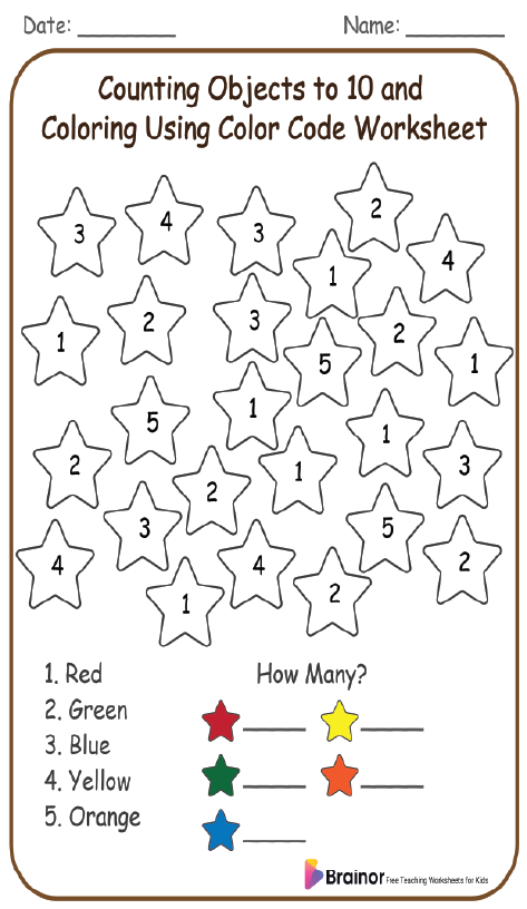 50+ Count and Write 1 to 10 Worksheets | Free Printable