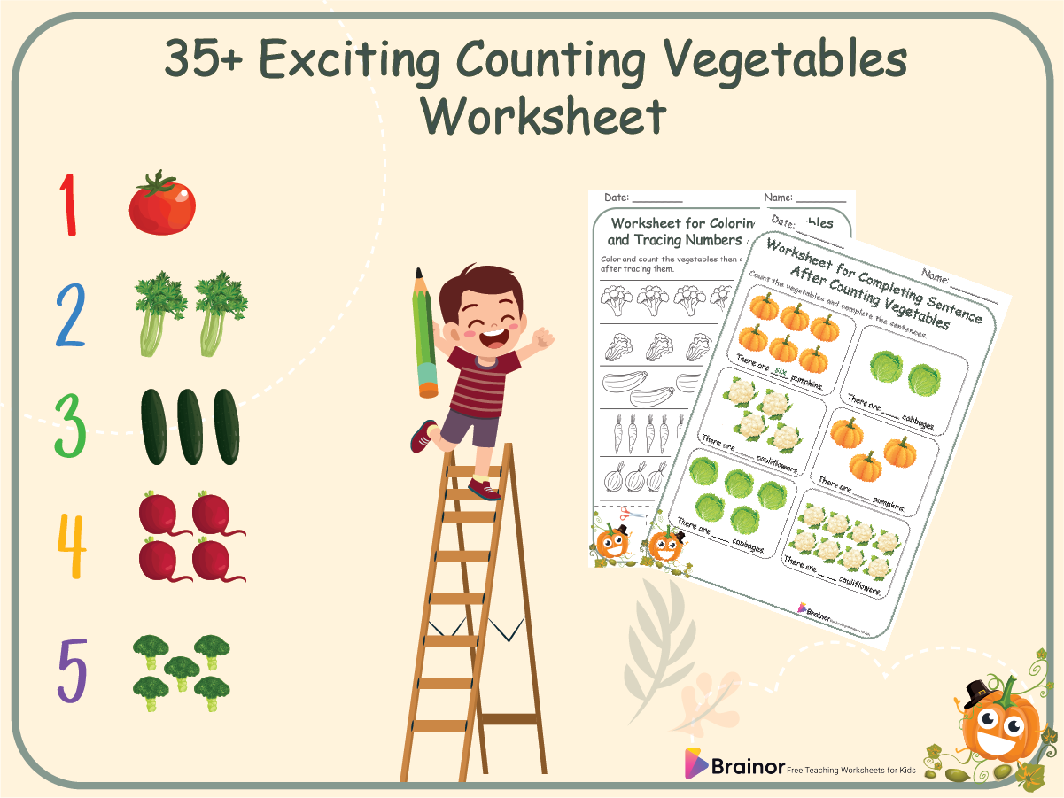 Counting Vegetables Worksheet
