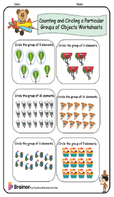 Counting and Circling Particular Groups of Objects Worksheets