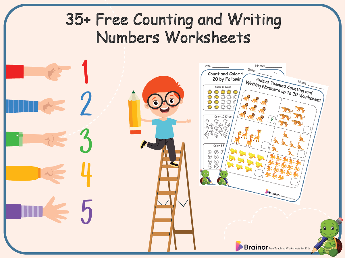 Counting and Writing Numbers Worksheets