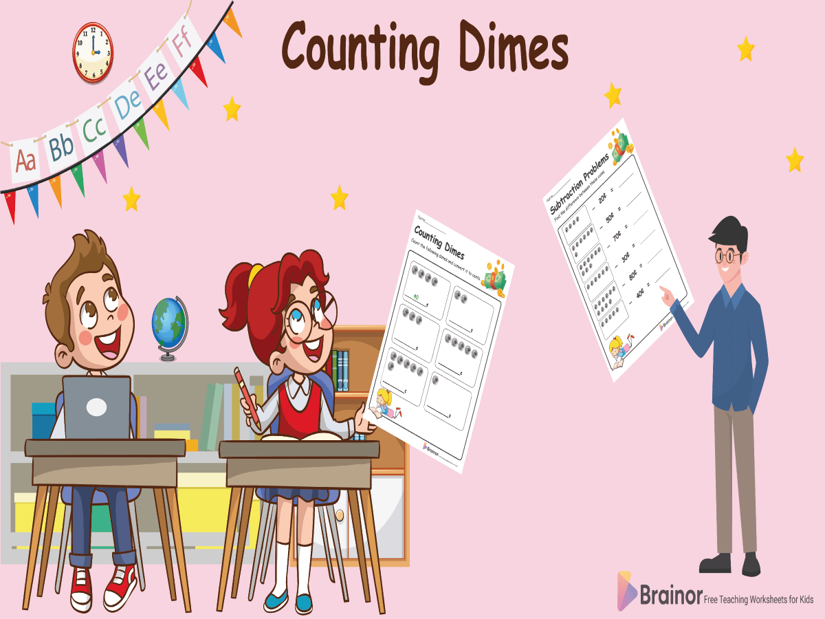Counting dimes Worksheet