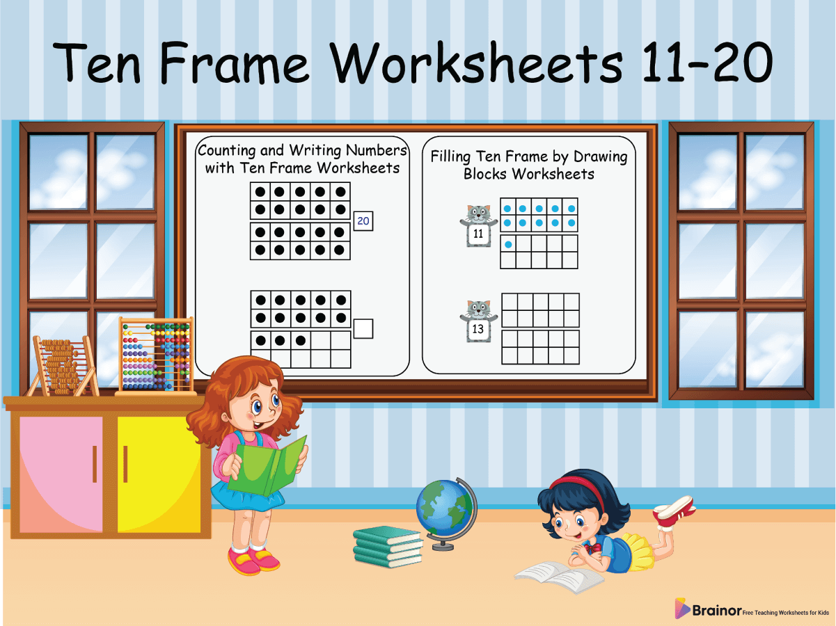 Ten Frame Worksheets 11–20