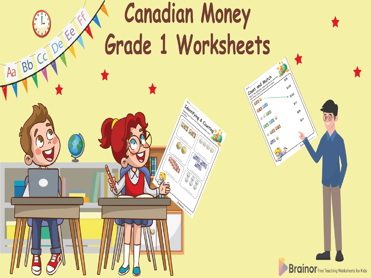 canadian money grade 1 worksheets