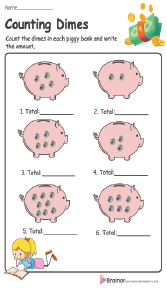 Counting Dimes Worksheet