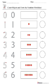 Count Objects and Form the Numbers Worksheet