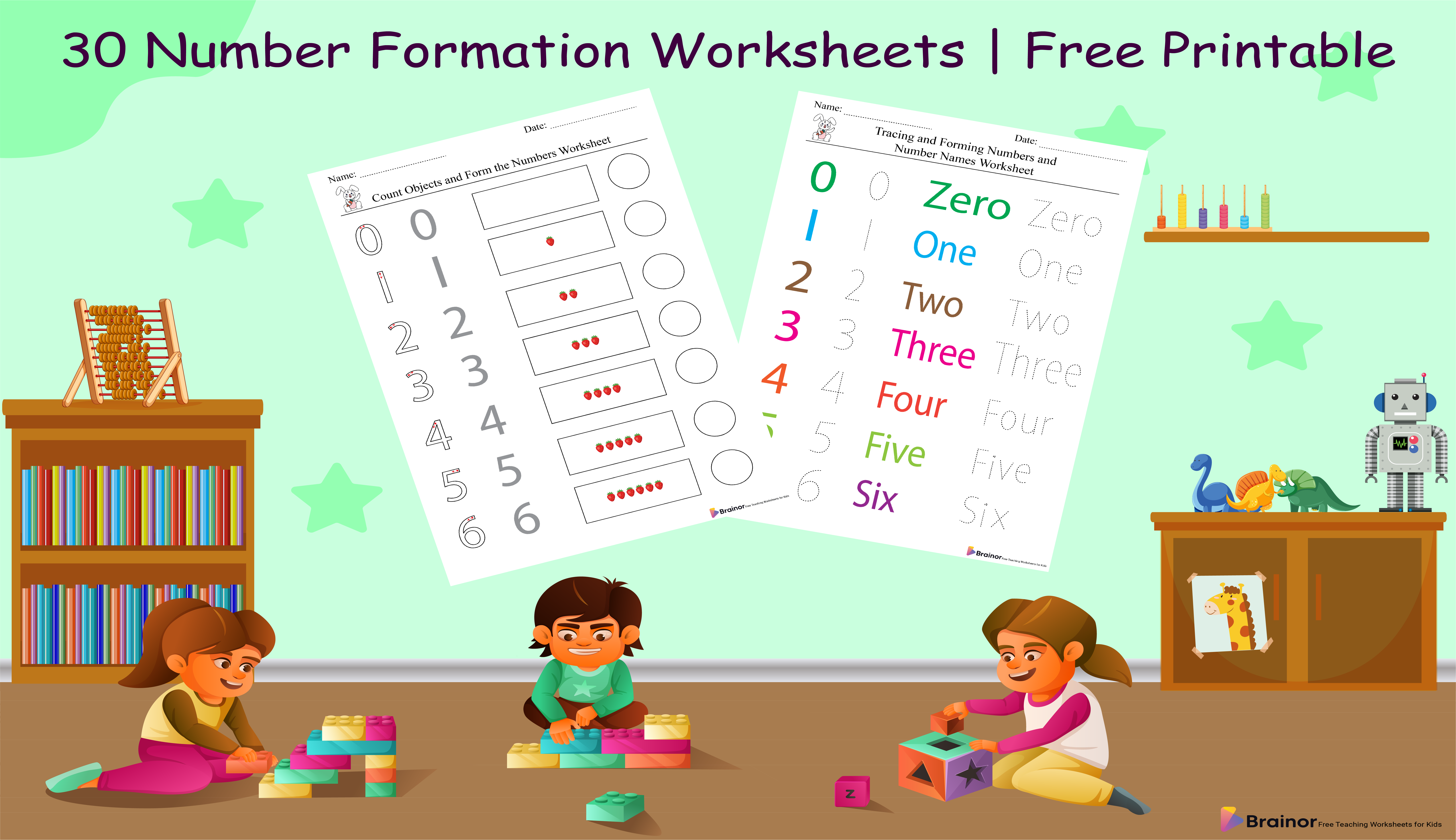 number formation worksheets - overview