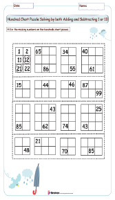 Hundred-Chart-Puzzle-Solving-by-both-Adding-and-Subtracting-1-or-10