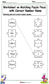 Worksheet on Matching Puzzle Pieces with Correct Number Name
