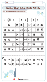 Number Chart Cut and Paste Activity