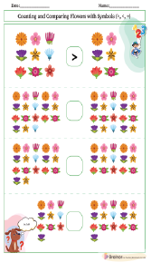 Counting and Comparing Flowers with Symbols