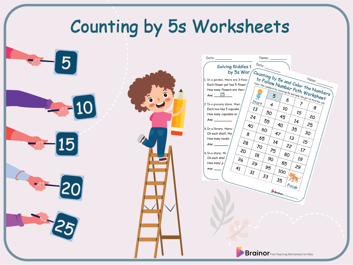 Counting by 5s Worksheets