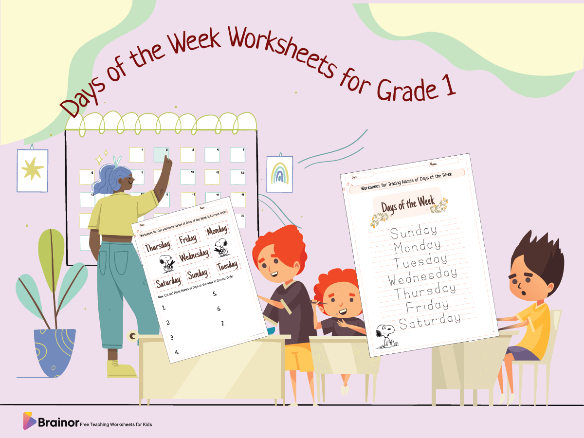 Days of the Week Worksheets overview