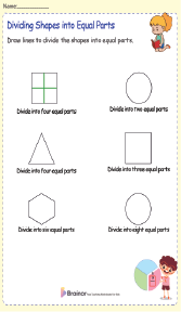 Divide Shapes into Equal Parts