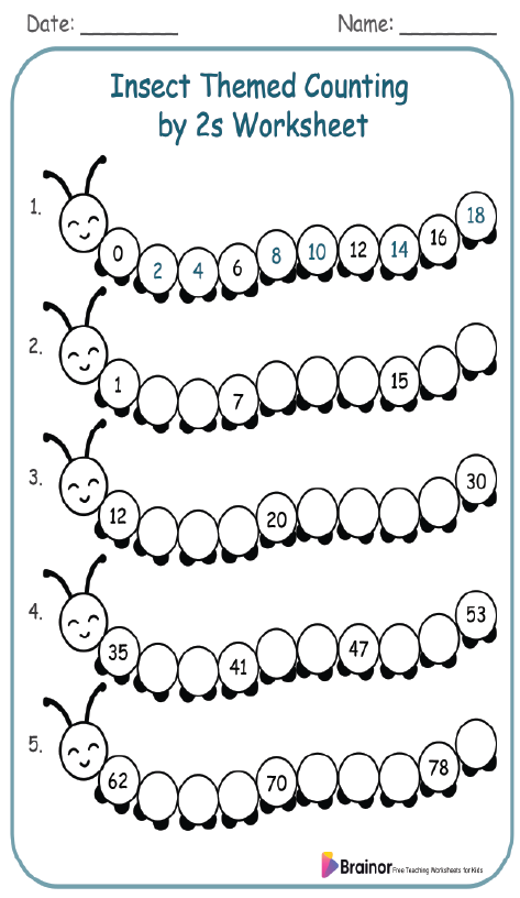 30 Counting by 2s Worksheets Free Printable 30 Counting by 2s Worksheets Free Printable