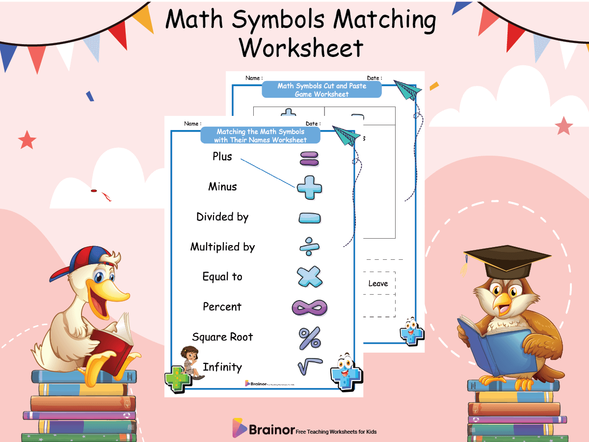 Math Symbols Matching Worksheet