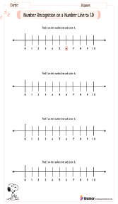 Number Recognition on a Number Line to 10